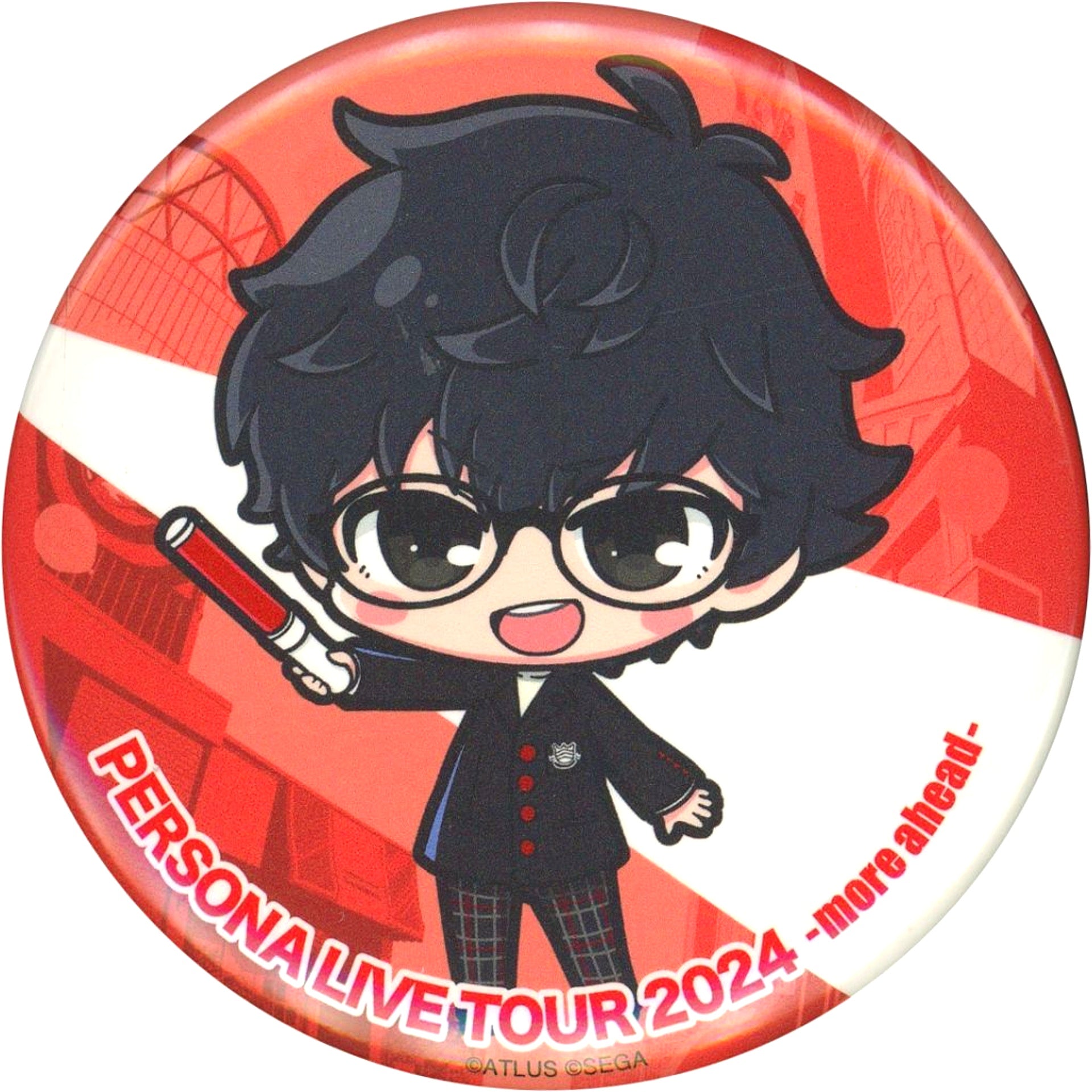 Protagonist P5 Persona Series Deformed Button PERSONA LIVE TOUR 2024 more ahead Trading Gacha [USED]