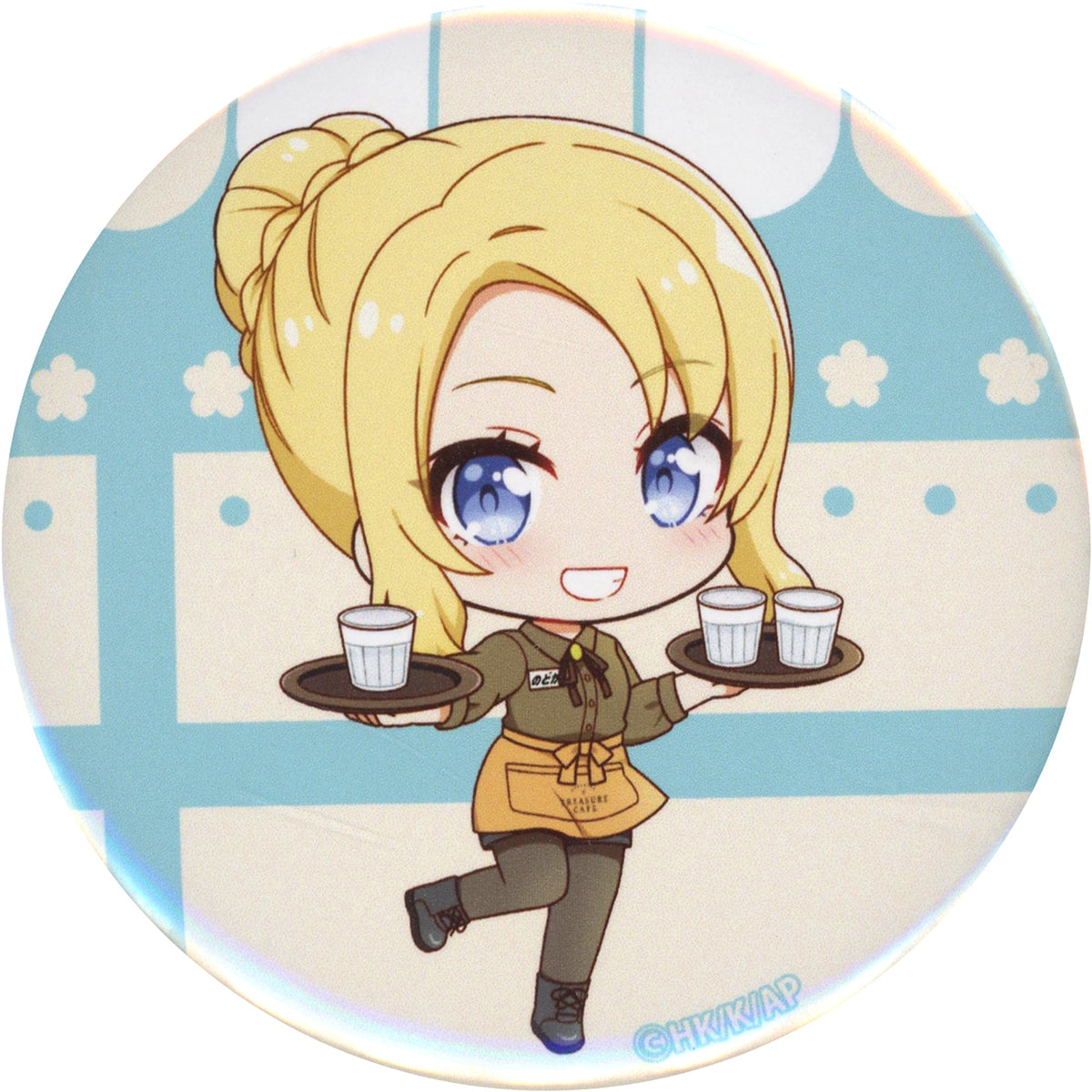 Nodoka Toyohama Chibi Illustration Rascal Does Not Dream Series x ENOSHIMA TREASURE CAFE Trading Button [USED]