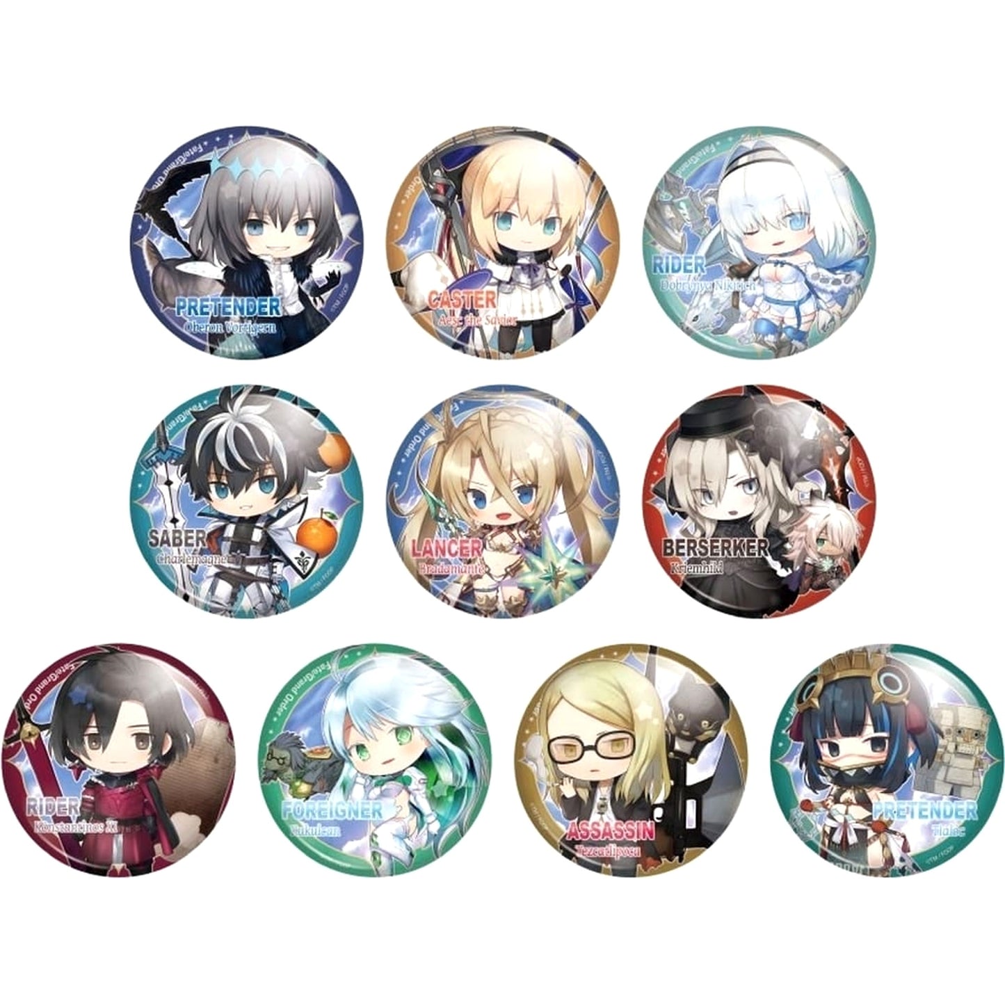 Saber/Charlemagne & Others Fate/Grand Order All 10 Types Set Charatoria Can Vol.15 [USED]