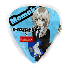 Girls Band Cry Momoka Kawaragi Standing Pick Shaped Badge Big Echo Limited Collaboration Drink Order Bonus Buttons [USED]