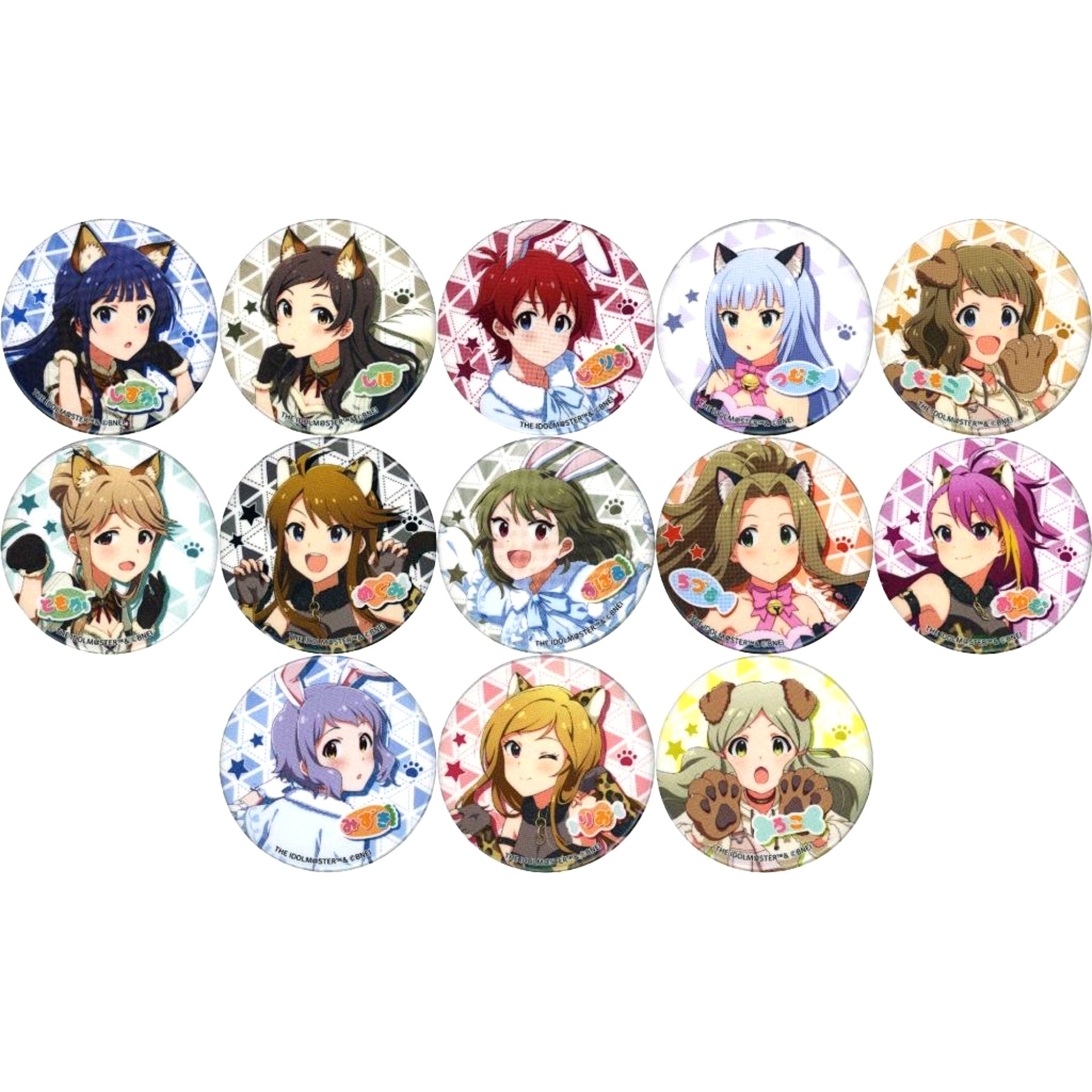 Set of 13 The Idolmaster Million Live! Theater Days 7th Anniversary in AKIHABARA Akihabarappa Festival Trading Badge Ears and Tail Ver. Series C [USED]