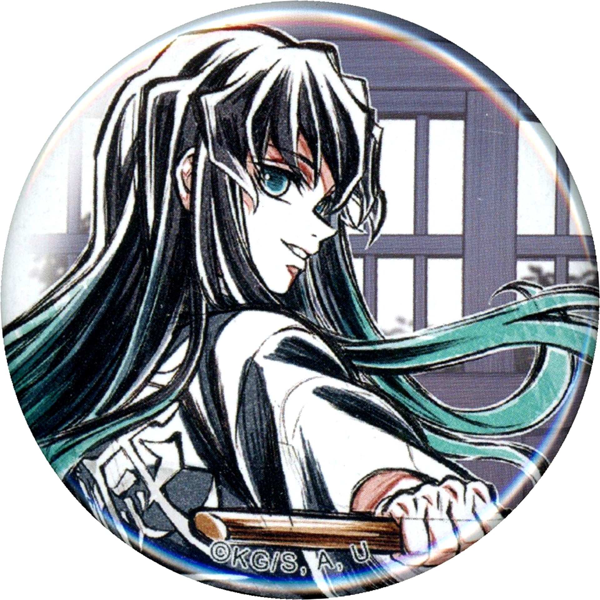 Muichiro Tokito B Upper Body Demon Slayer 44mm Button Webshop Kuji Hashira Training Arc Ep 4 To Bring a Smile Hashira Drawn Illust Prize E [USED]
