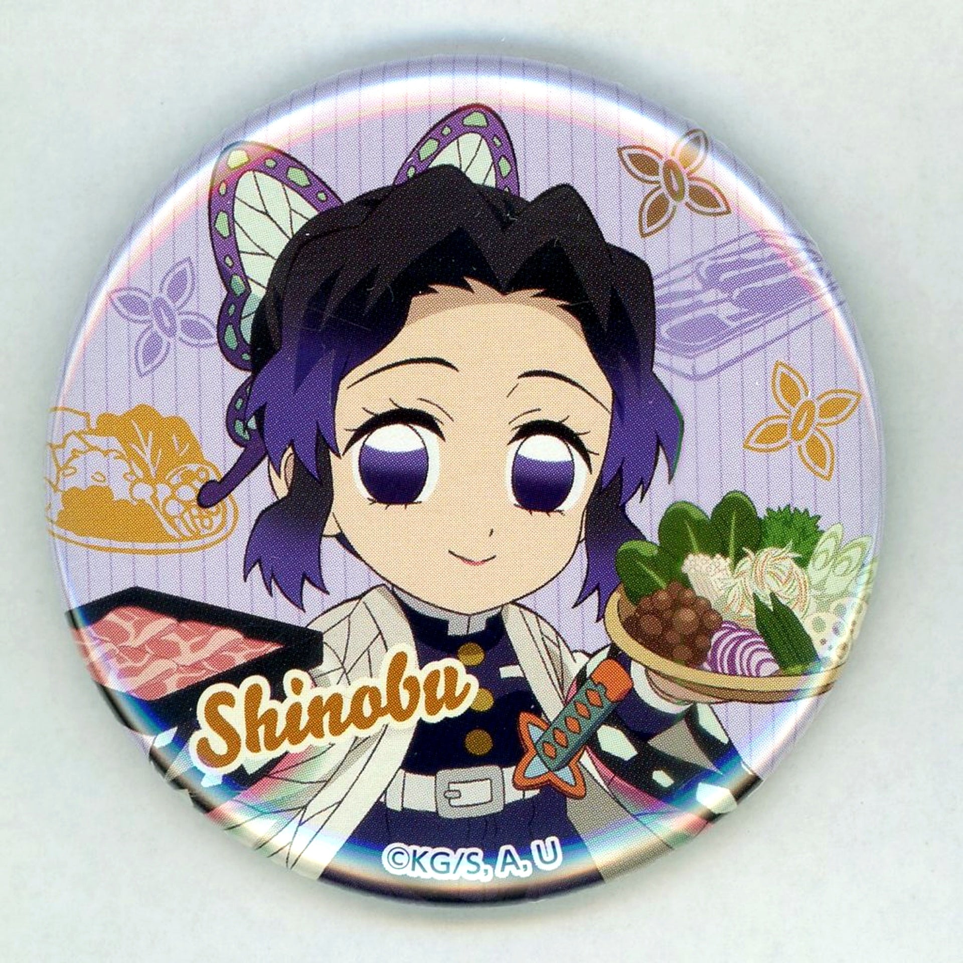 Shinobu Kocho Demon Slayer Kimetsu no Yaiba Skylark Group Button [USED]
