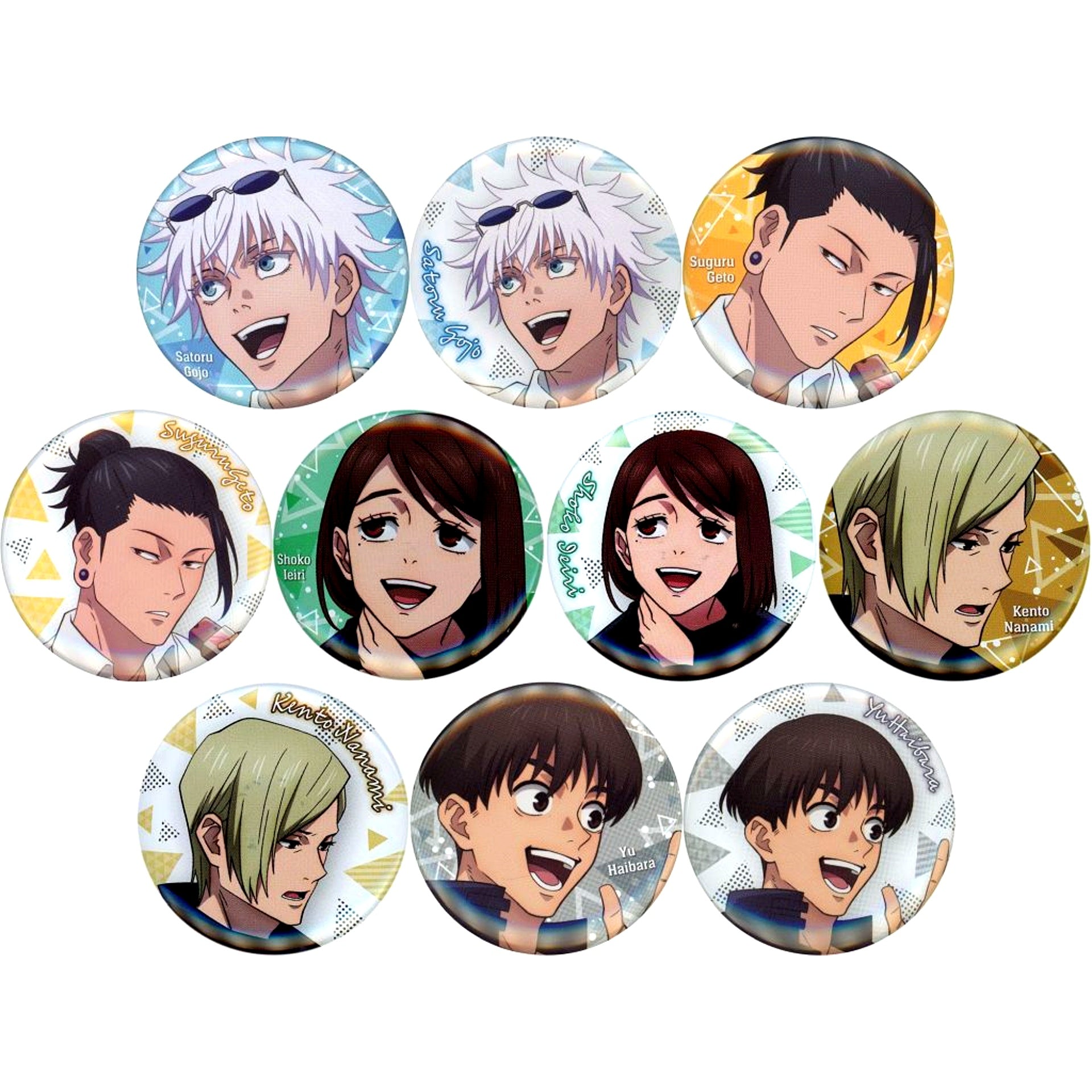 Set of 10 Jujutsu Kaisen Kaigyoku Gyokusetsu Rest Button [USED]
