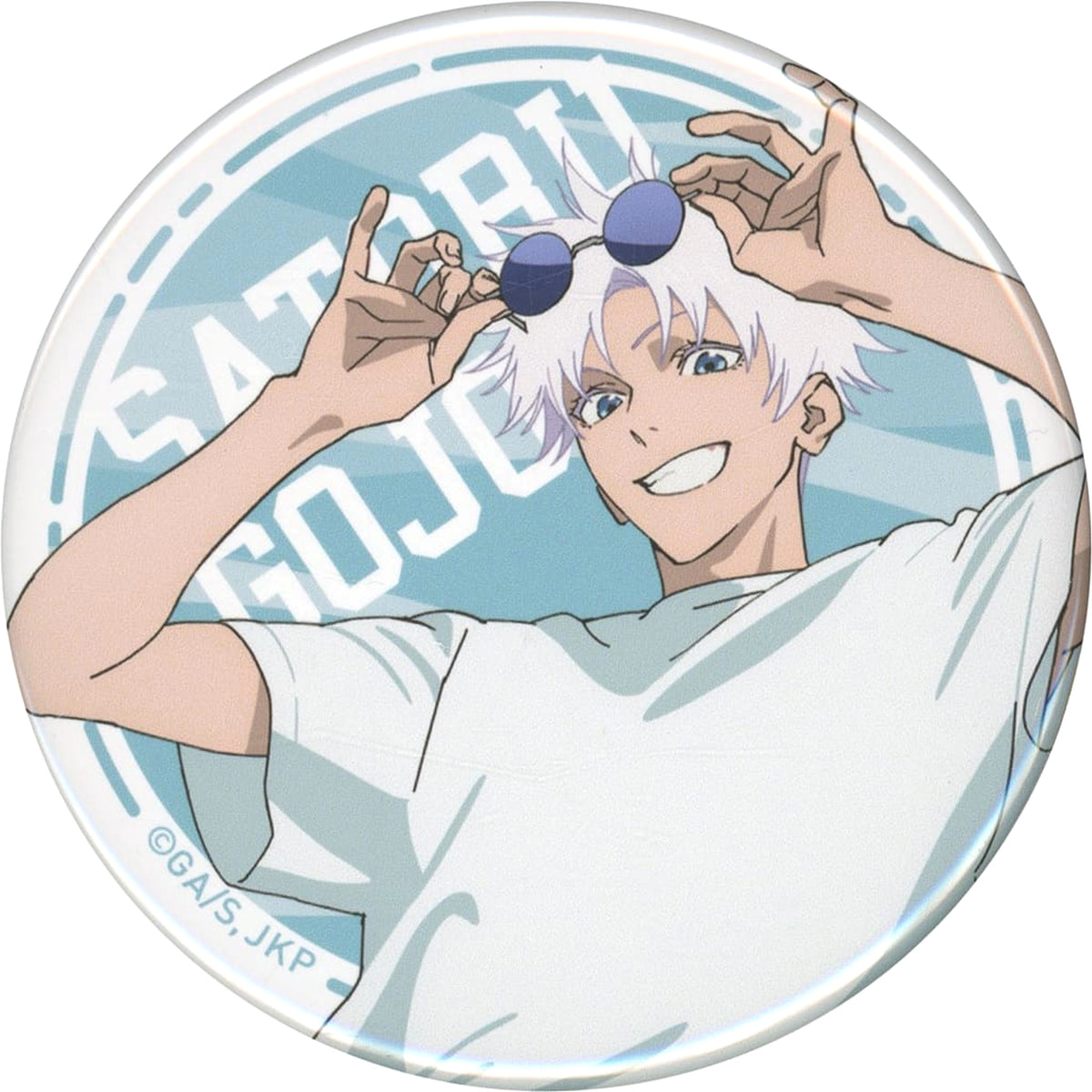 Jujutsu Kaisen Satoru Gojo Kaigyoku Gyokusetsu Can Badge Cafe 2024 Limited Buttons [USED]