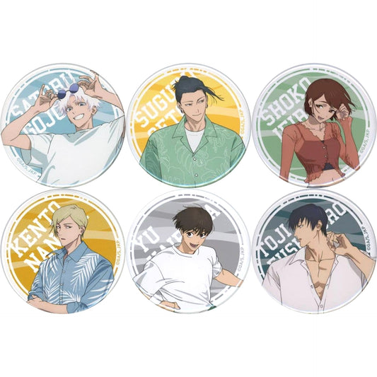 Satoru Gojo & Others Jujutsu Kaisen All 6 Types Set Button Cafe 2024 Kaigyoku Gyokusetsu Limited [USED]