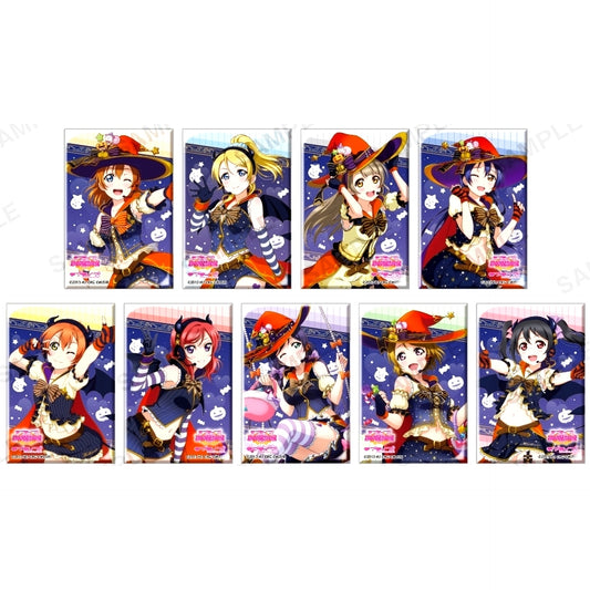 Set of 9 Mu's Love Live! School Idol Festival Square Button Collection Halloween Ver. [USED]