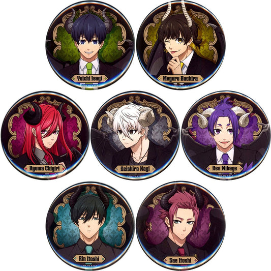 Set of 7 Blue Lock The Devil Descends on Hands! BLUE LOCK: The Seven Deadly Sins in Hands Normal Trading Button [USED]