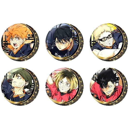 Set of 6 Haikyu!! Gold Foil Stamped Washi Button Paper Cutout Series Vol. 5 [USED]