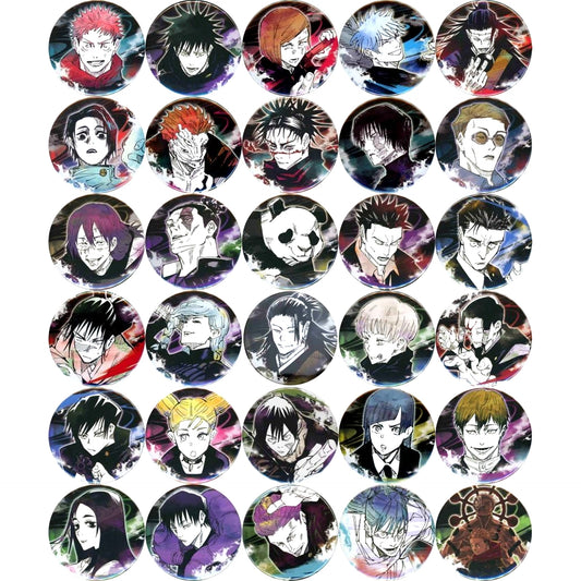 Set of 30 Jujutsu Kaisen Collection Button Gege Akutami Exhibition [USED]
