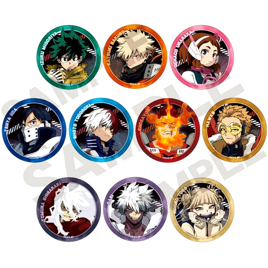Set of 10 My Hero Academia Trading Button Full Body [USED]