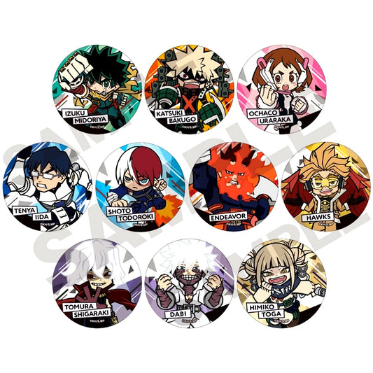 Set of 10 My Hero Academia Trading Button Mini Character [USED]