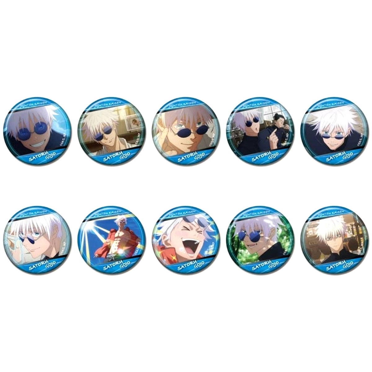 Jujutsu Kaisen Kaigyoku Gyokusetsu Satoru Gojo & Others Can Badge Satoru Gojo Box All 10 Types Set Buttons [USED]