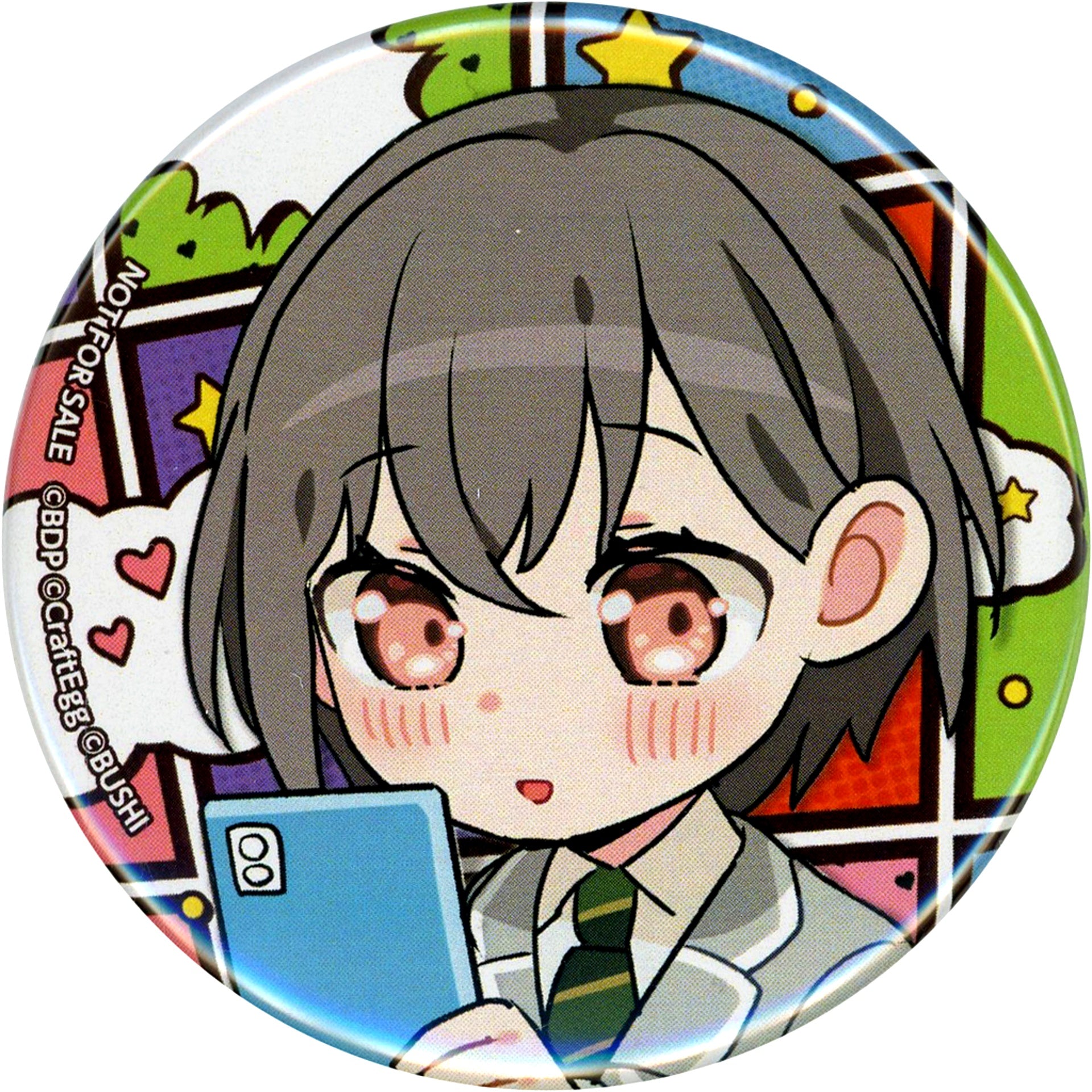 Tomori Takamatsu BanG Dream! Kashiko Kurobuchi Newly Drawn Manga Bonus Button 12th Star LIVE DAY2 MyGO!!!!! A Little Moment Goods Mail Order Purchase Bonus [USED]
