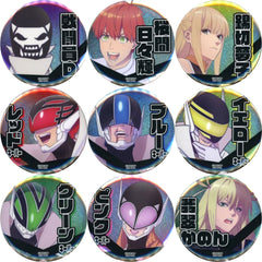 Go! Go! Loser Ranger! Hibiki Sakurama & Others Glitter Can Badge All 9 Types Set Buttons [USED]