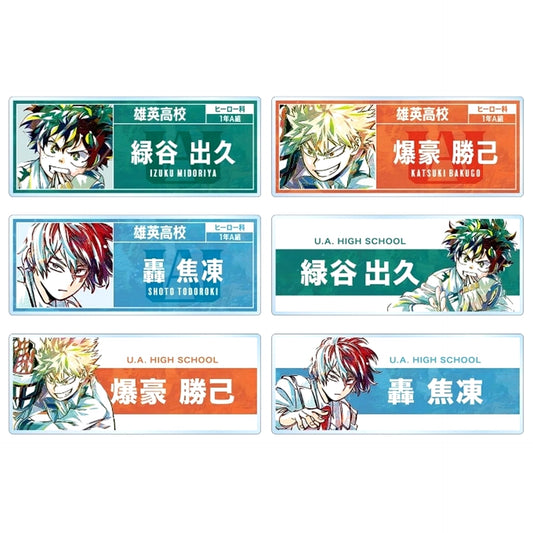 My Hero Academia Izuku Midoriya & Others Trading Ani-Art Part 7 Acrylic Name Plate Ani-Art POP UP SHOP Vol.3 in Amnibus Store Exclusive All 6 Types Set Acrylic Item [USED]