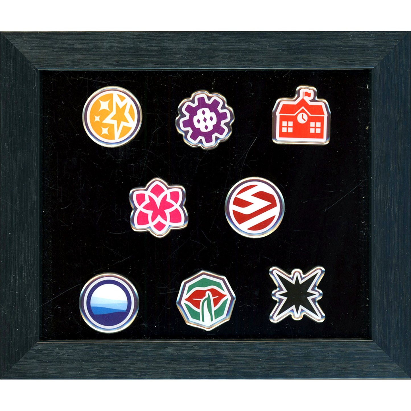 Set of 8 283 Production Unit Pin Badge The Idolmaster Shiny Colors [USED]