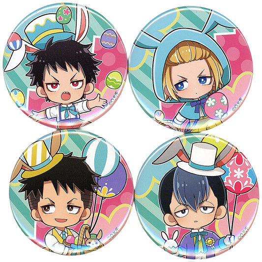 Fire Force Shinra Kusakabe & Others Easter Button Box A Princess Cafe Limited All 4 Types Set Buttons [USED]