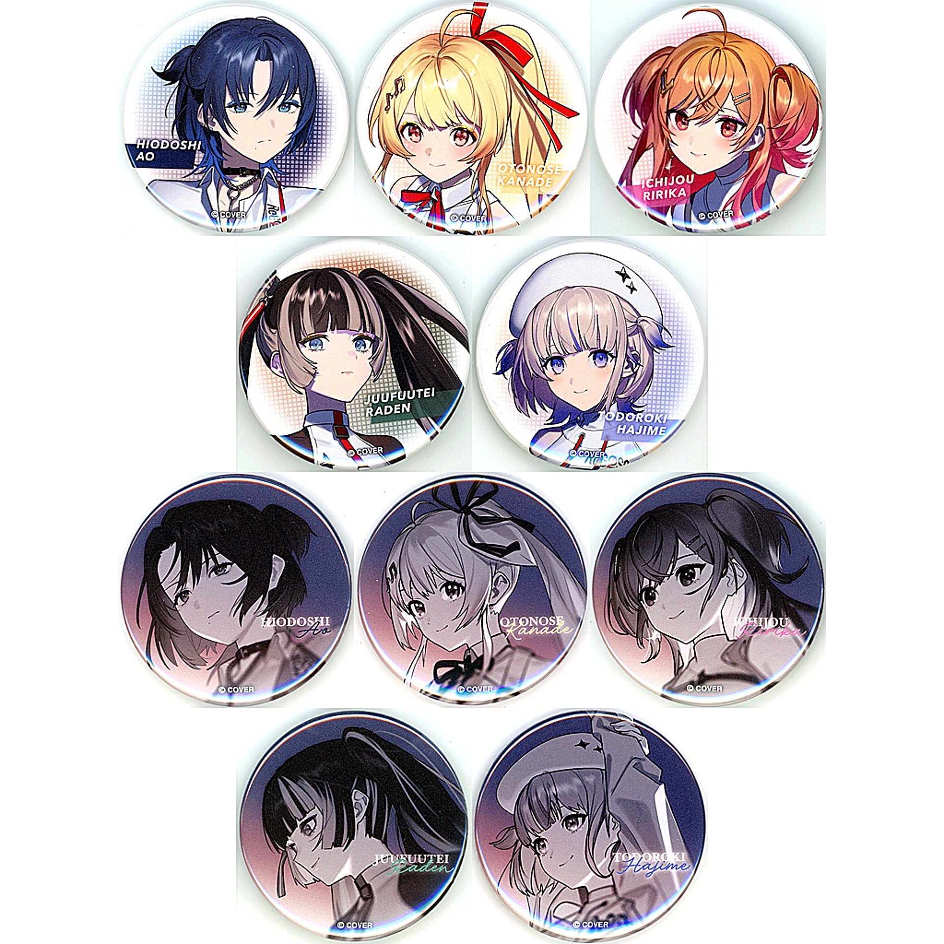 Set of 10 hololive ReGLOSS s PLAYLIST 02 Random Button Virtual YouTuber [USED]