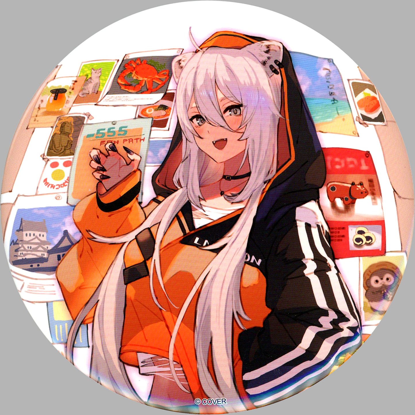 Shishiro Botan Hololive Big Button Going with Shishiron 47 Prefectures Ramen Tour Goods [USED]
