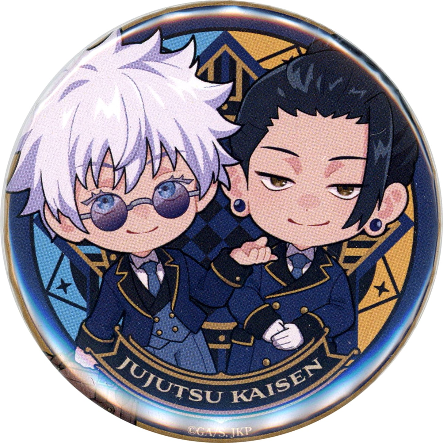 Jujutsu Kaisen Kaigyoku Gyokusetsu Satoru Gojo Suguru Getou Trading Can Badge Sunshine City Prince Hotel Limited Buttons [USED]