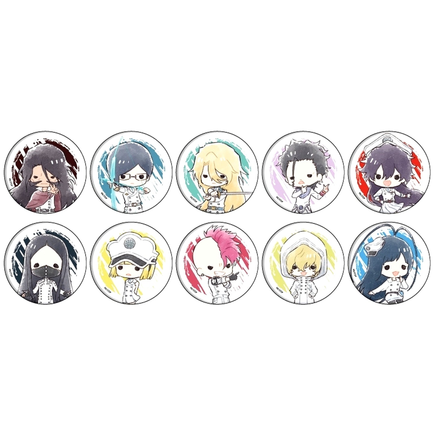 Set of 10 BLEACH Thousand-Year Blood War Button 19 GraffArt Illustration [USED]