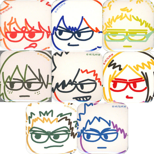 Set of 8 Haikyu!! Plaza Jirori Kakukan Line Art Ver. [USED]