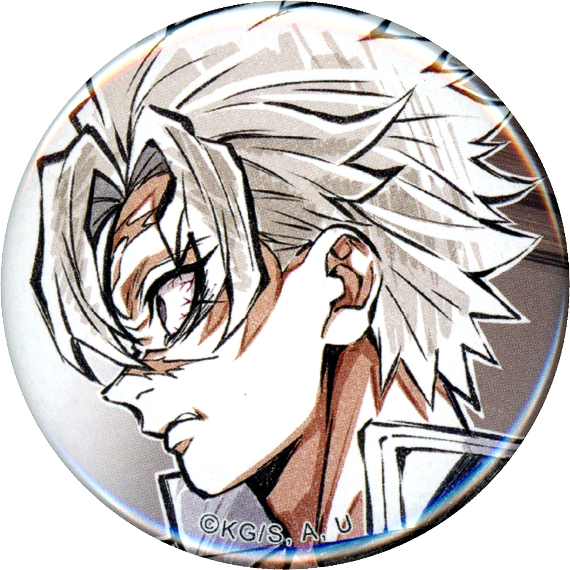 Sanemi Shinazugawa Demon Slayer: Kimetsu no Yaiba Hashira Training Arc 44mm Button Prize E WEBSHOP Kuji Episode 5 Even If I Eat Demons Hashira Drawn Illustration [USED]