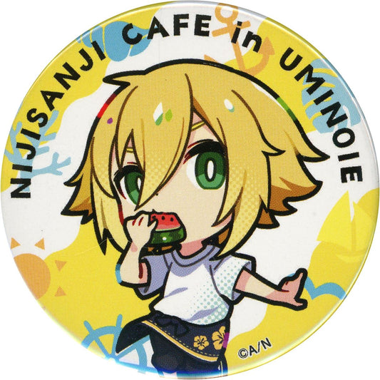 Uzuki Kou Virtual YouTuber Nijisanji Mini Chara Trading Button Beach House Ver. NIJISANJI CAFE in SWEETS PARADISE Vol. 9 Enoshima Beach House [USED]