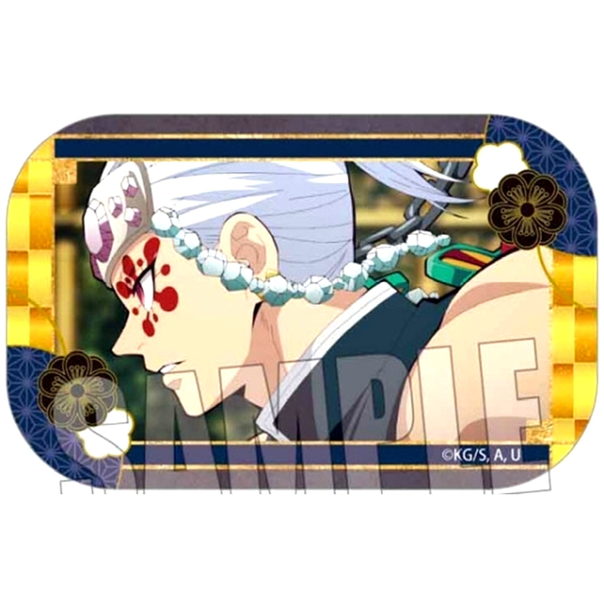 Tengen Uzui B Demon Slayer Entertainment District Arc Memories Square Button [USED]