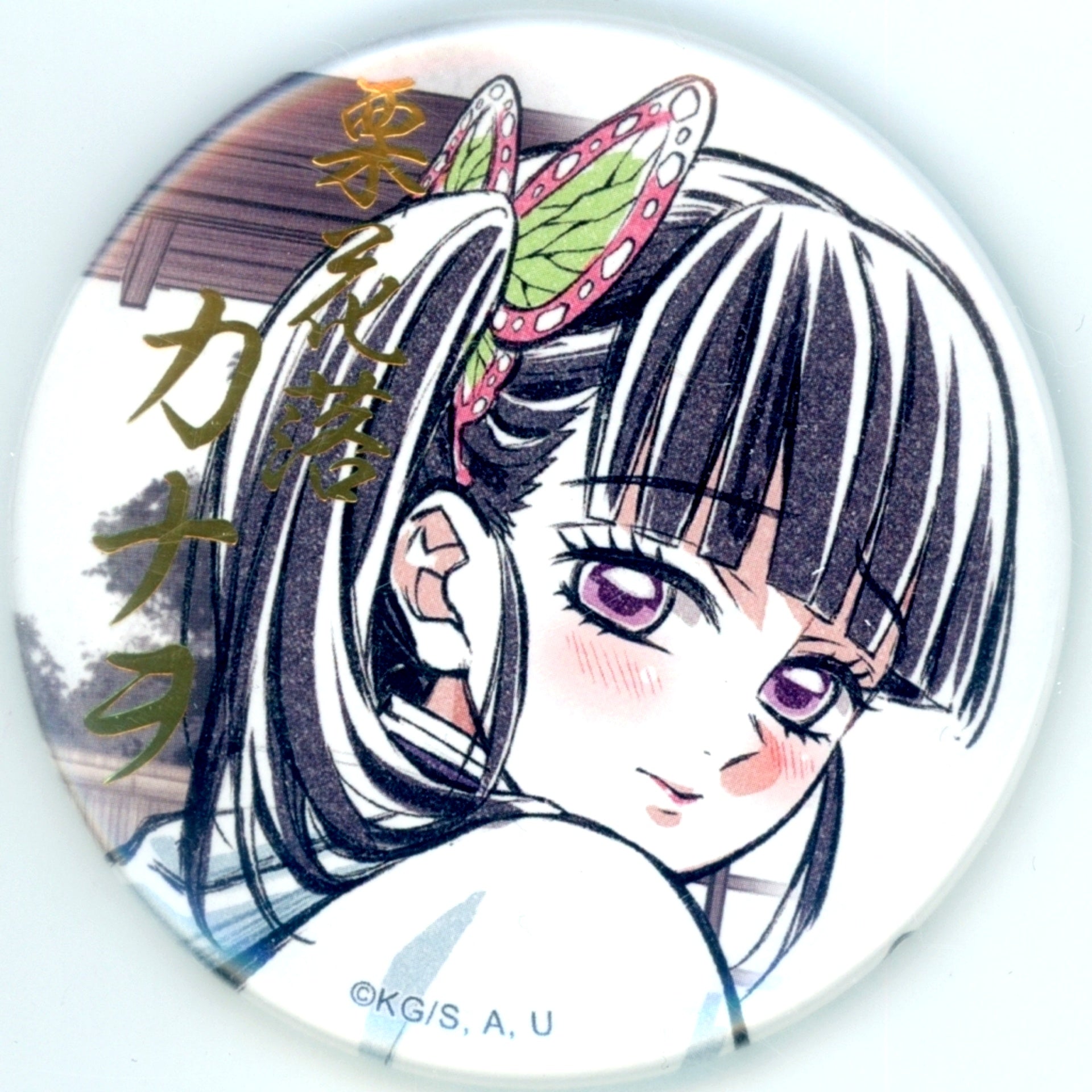 Kanao Tsuyuri Demon Slayer 57mm Foil Stamped Button Webshop Kuji Hashira Training Arc Final Ep Hashira Gathered Hashira Drawn Illust Prize C [USED]