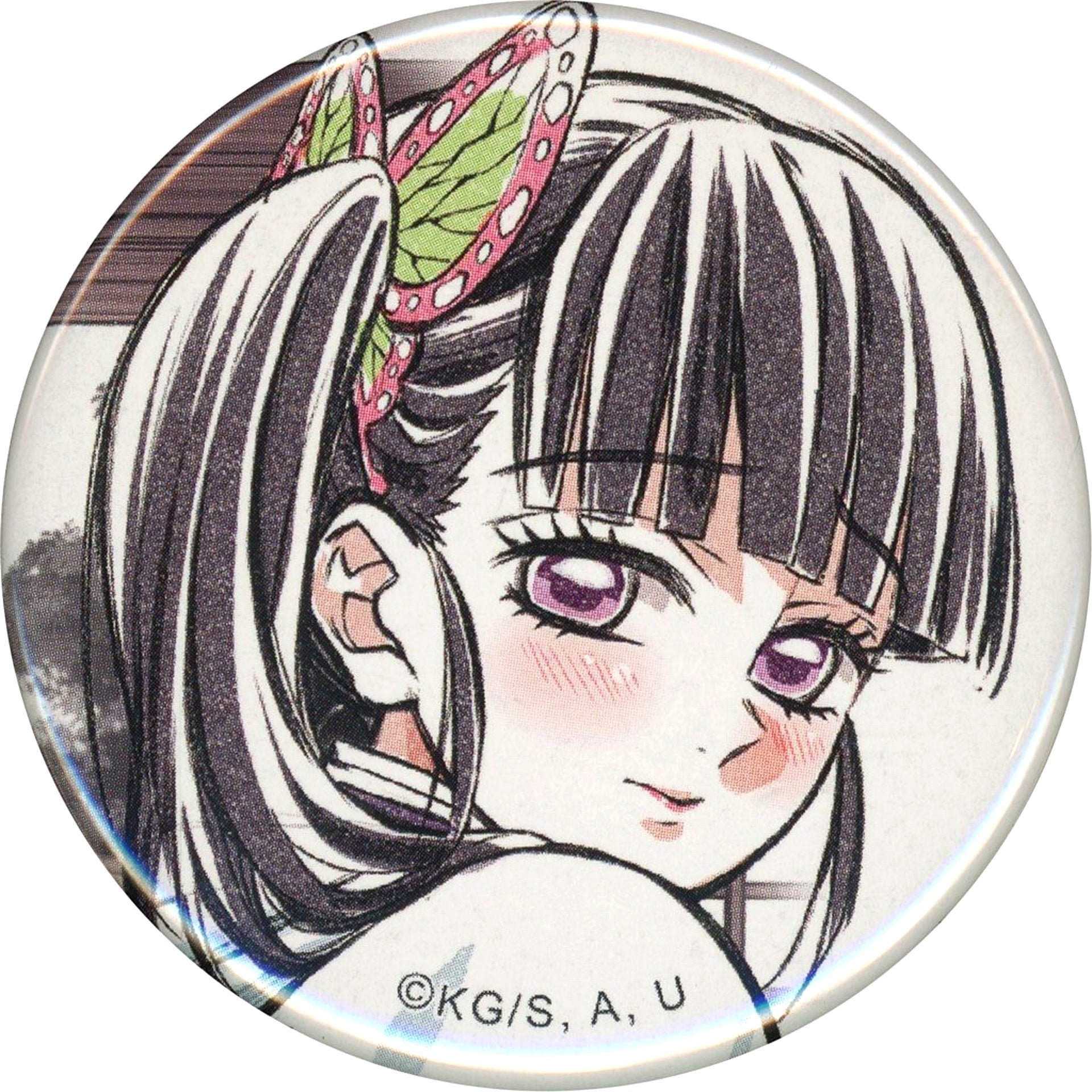 Kanao Tsuyuri Demon Slayer 44mm Button Webshop Kuji Hashira Training Arc Final Ep Hashira Gathered Hashira Drawn Illust Prize E [USED]