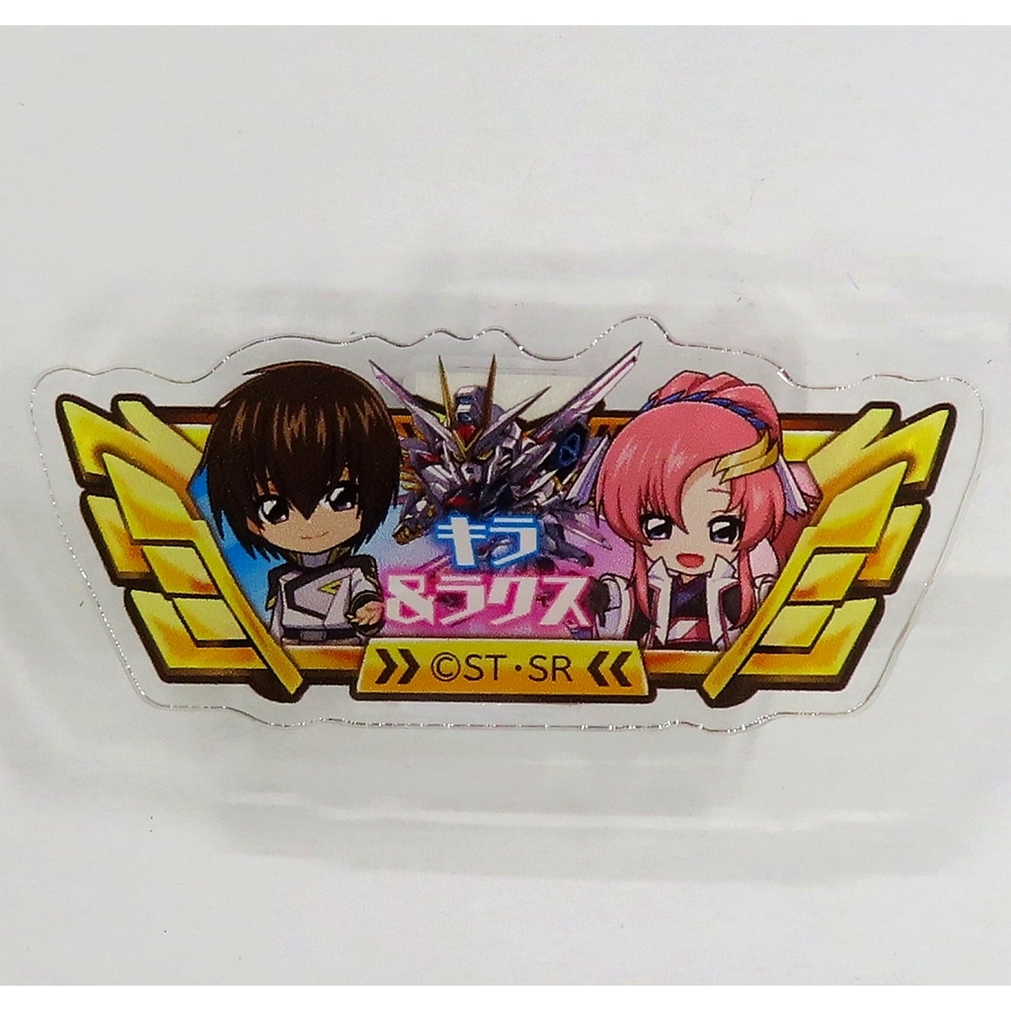 Kira Yamato & Lacus Clyne - Perfect Score Design Title Acrylic Badge Mobile Suit Gundam SEED FREEDOM Test mini Successful Applicant Ltd [USED]