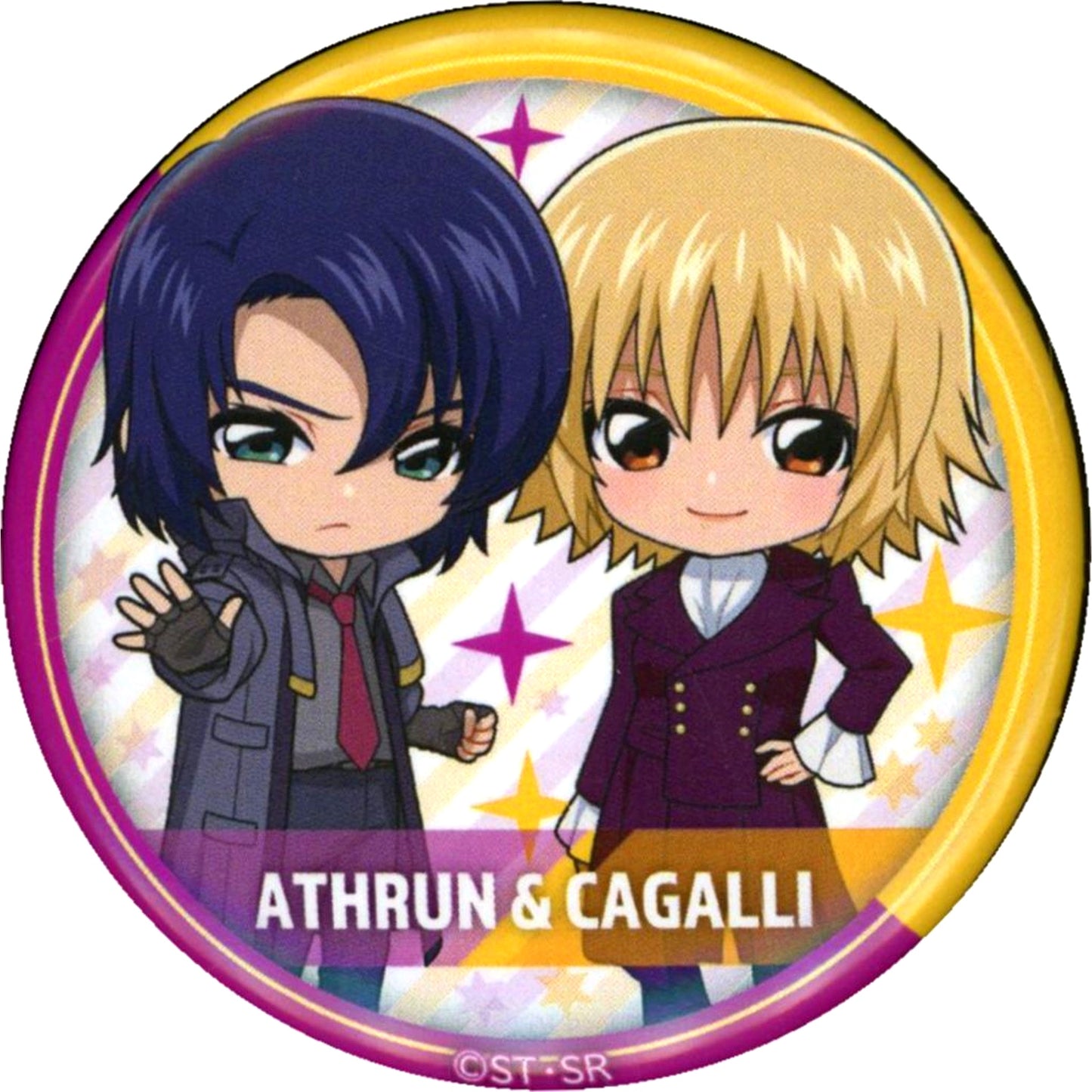 Athrun Zala & Cagalli Yula Athha Mobile Suit Gundam SEED FREEDOM Test -mini- Random Tin Badge [USED]