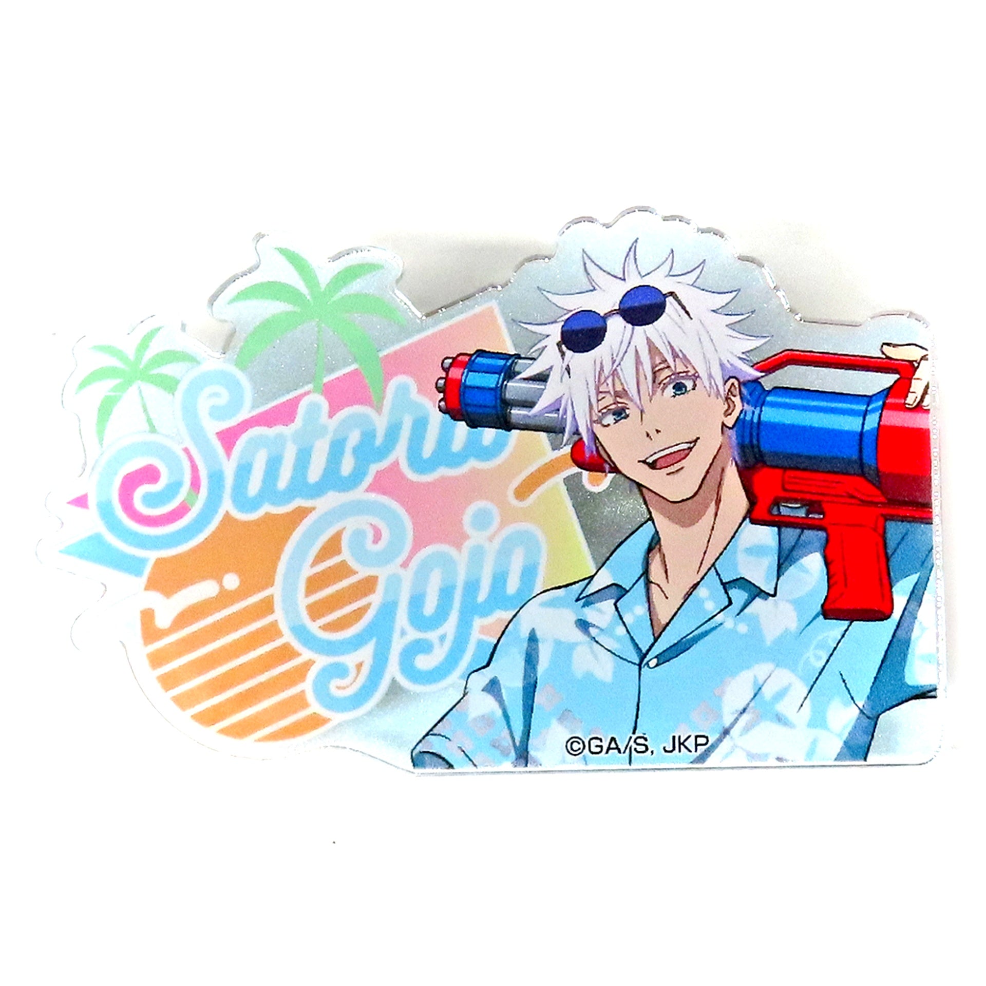 Satoru Gojo Jujutsu Kaisen Hidden Inventory Premature Death x Don Quijote Illustration Acrylic Name Badge Collection Sea Ver. [USED]