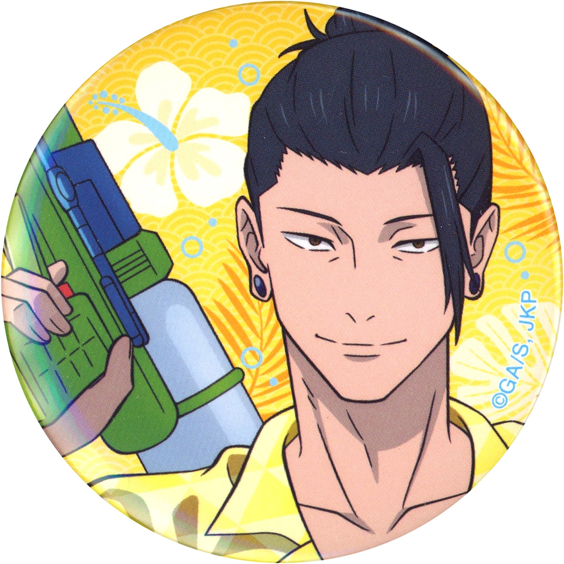 Suguru Geto Close-up Jujutsu Kaisen Hidden Inventory Premature Death x Don Quijote Illustration Button Collection Sea Ver. [USED]
