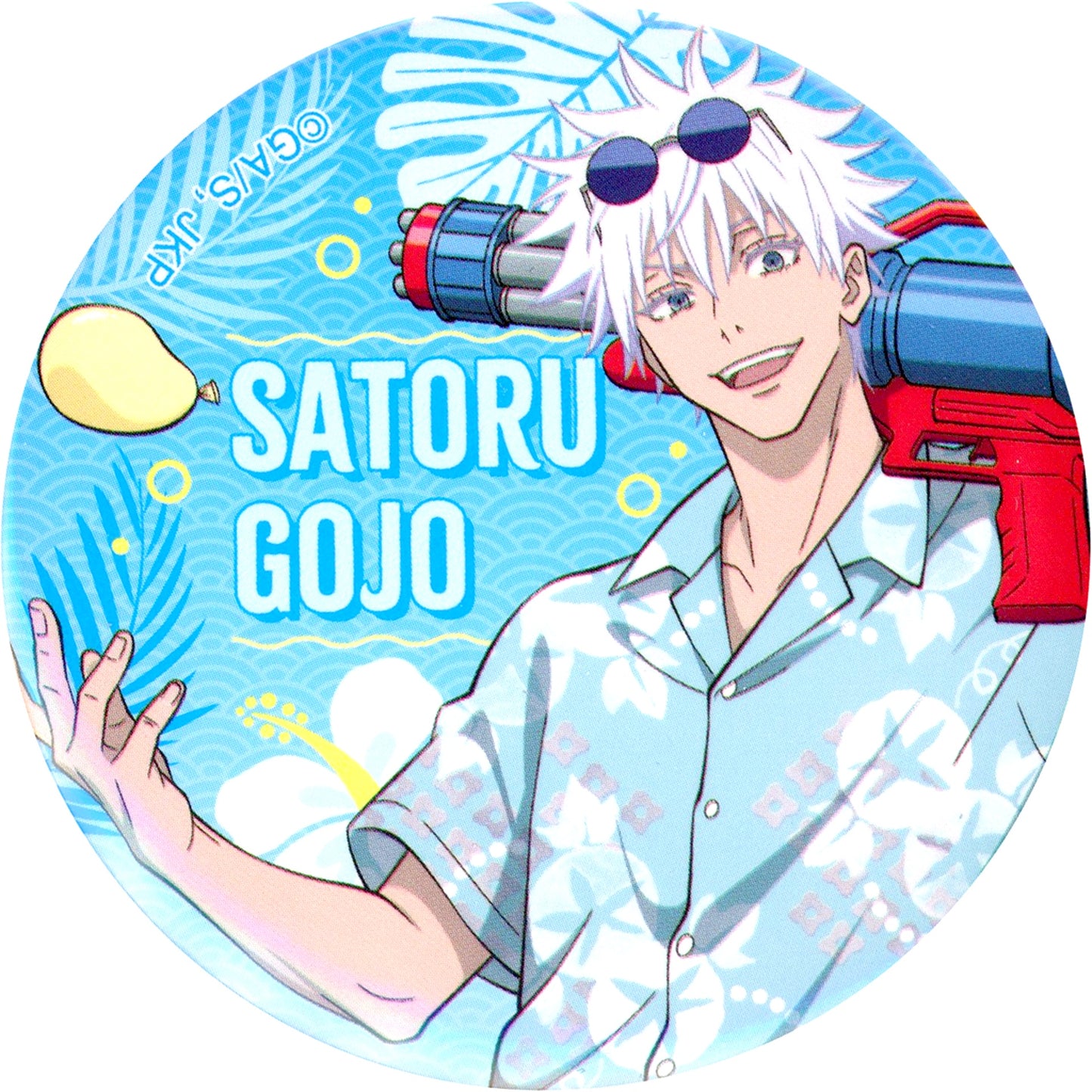 Satoru Gojo Bust Up Jujutsu Kaisen Kaigyoku Gyokusetsu Drawn Button Collection Sea Ver. Don Quijote [USED]