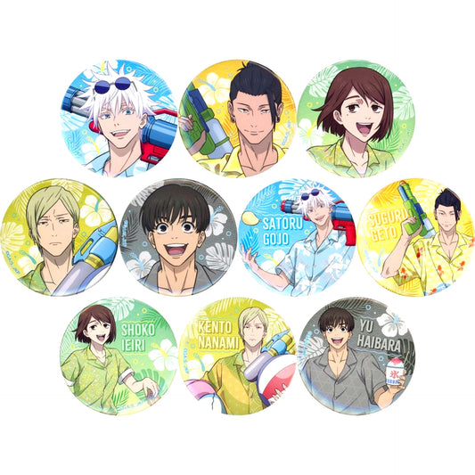 Set of 10 Jujutsu Kaisen Hidden Inventory Premature Death Button Collection Drawn Sea ver. Don Quijote [USED]