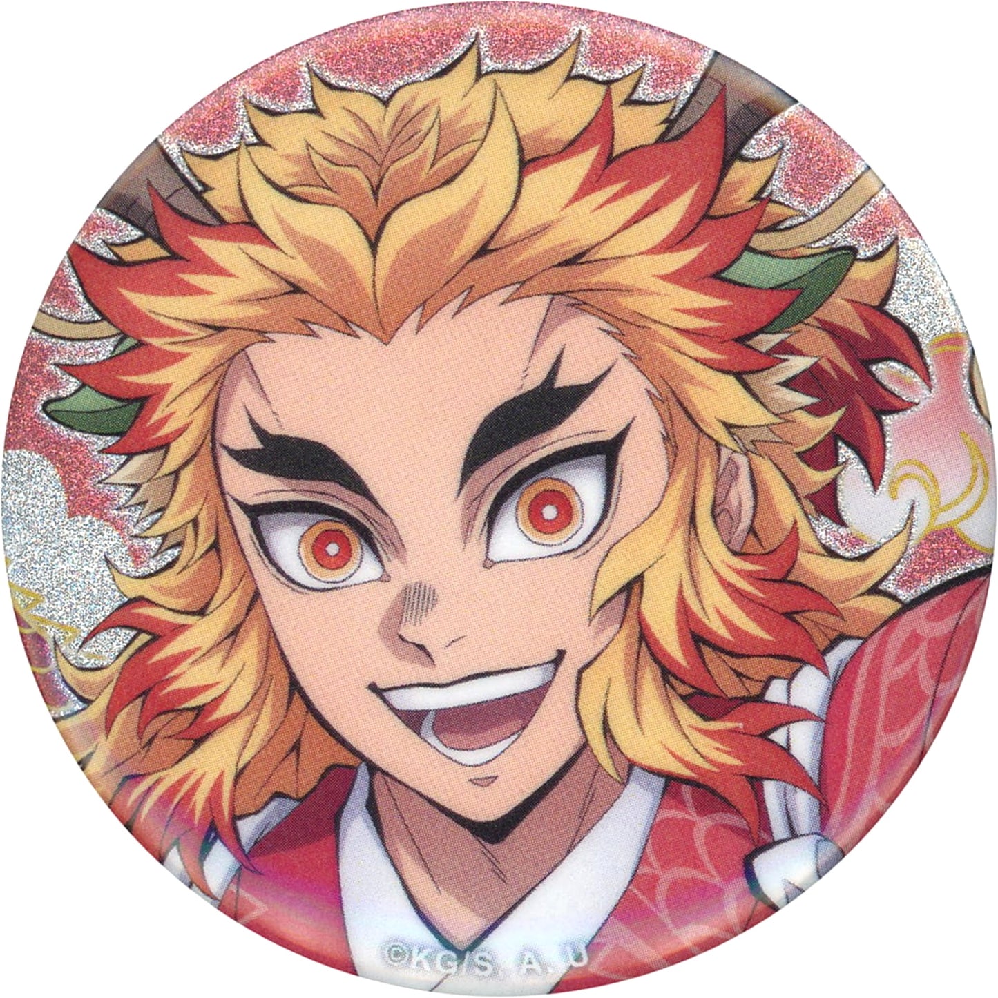 Kyojuro Rengoku Close-up Demon Slayer: Kimetsu no Yaiba Year of the Dragon Random Button Anime 5th Anniversary Festival: Afterparty in Ufotable Cafe Machi Asobi Cafe Ufotable Dining Limited [USED]