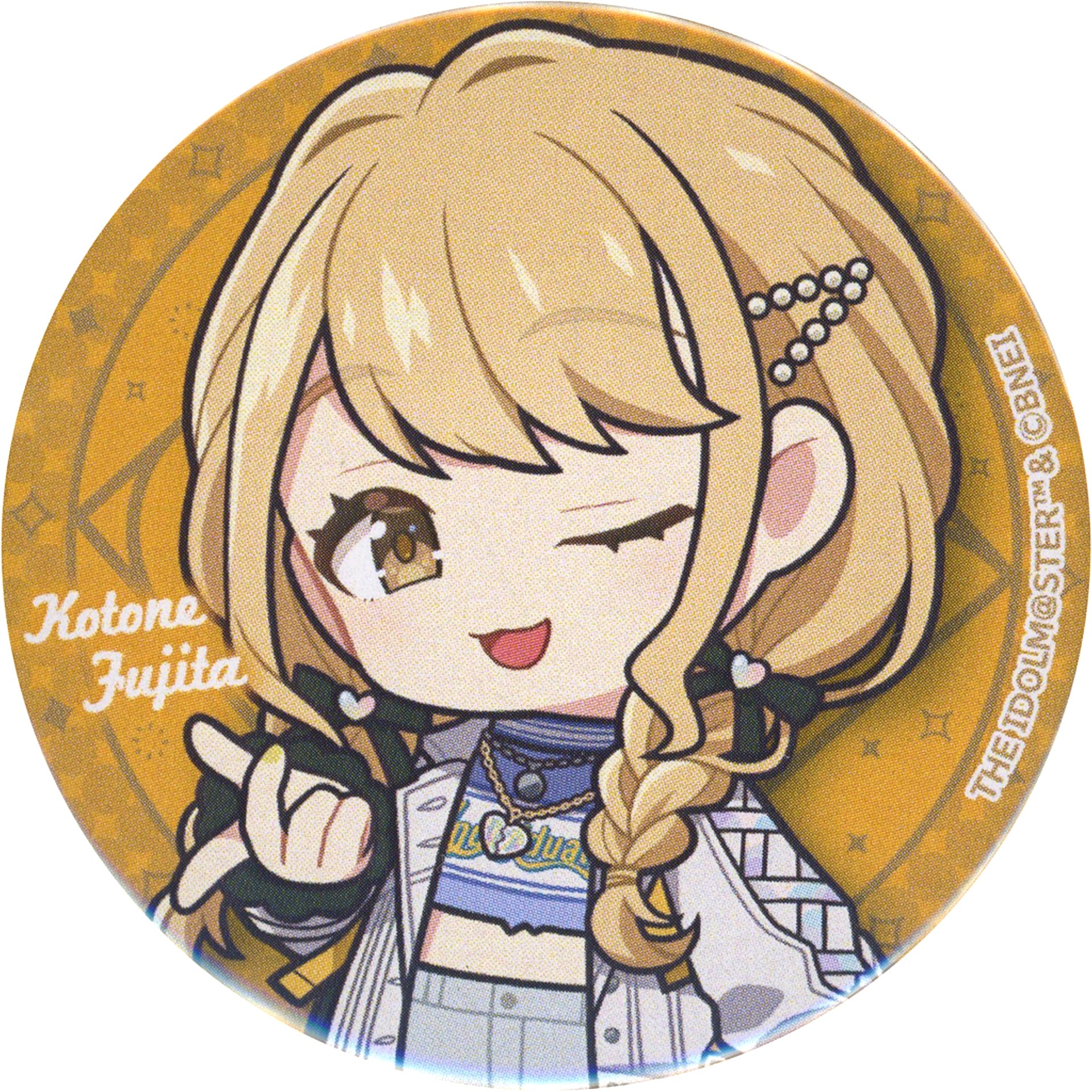 Kotone Fujita Gakuen Idolmaster x SWEETS PARADISE DEBUT LIVE Commemorative Cafe Trading Tin Badge [USED]