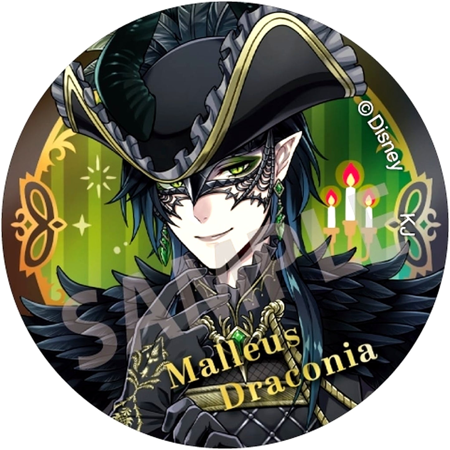 Malleus Draconia Masquerade Dress Ver. Disney Twisted-Wonderland Trading Aurora Metal Button [USED]