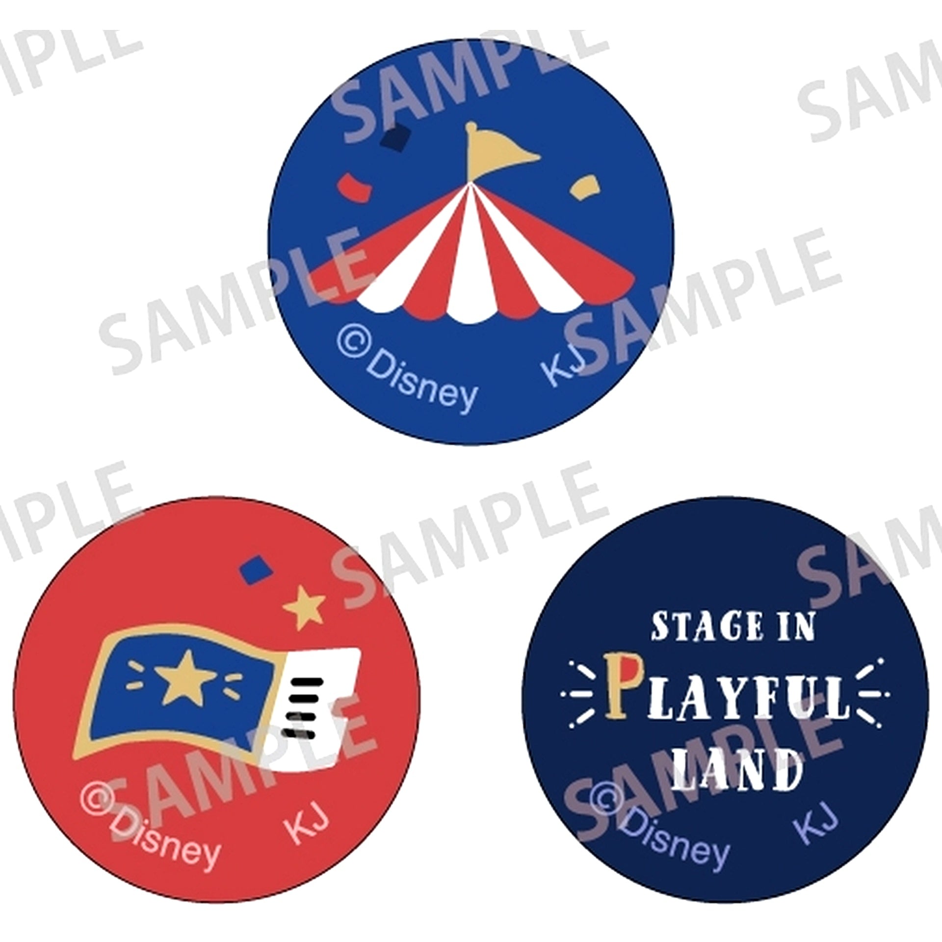 Disney Twisted-Wonderland Stage in Playful Land Mini Button Set [USED]