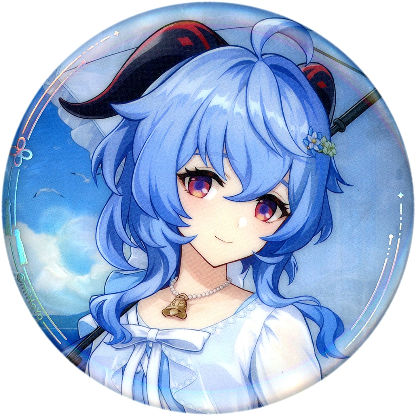 Ganyu Genshin Impact Relaxing Roaming Series 75mm Button Genshin Exhibition As Your Travel Heart Desires [USED]