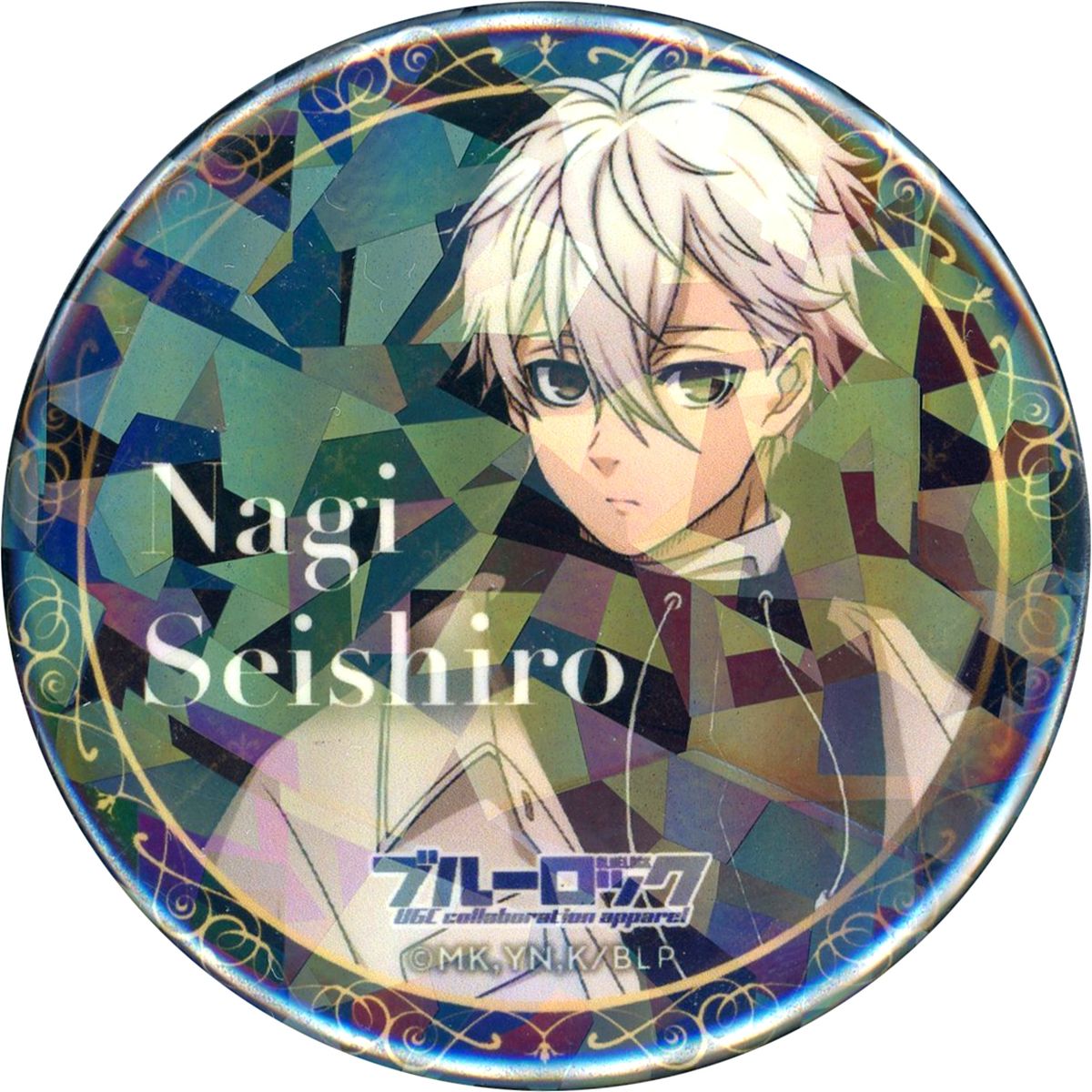 Seishiro Nagi Blue Lock x UNDER GROUND CIRCUS Hologram Random Button [USED]