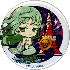 Mermaid Shin Megami Tensei V Vengeance x RED TOKYO TOWER Trading Illustration Chibi Character Button [USED]