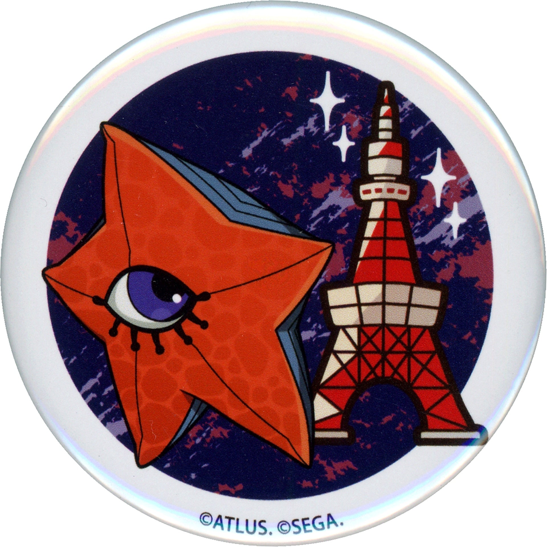Decarabia Shin Megami Tensei V Vengeance Trading Drawn Chibi Character Button RED TOKYO TOWER [USED]