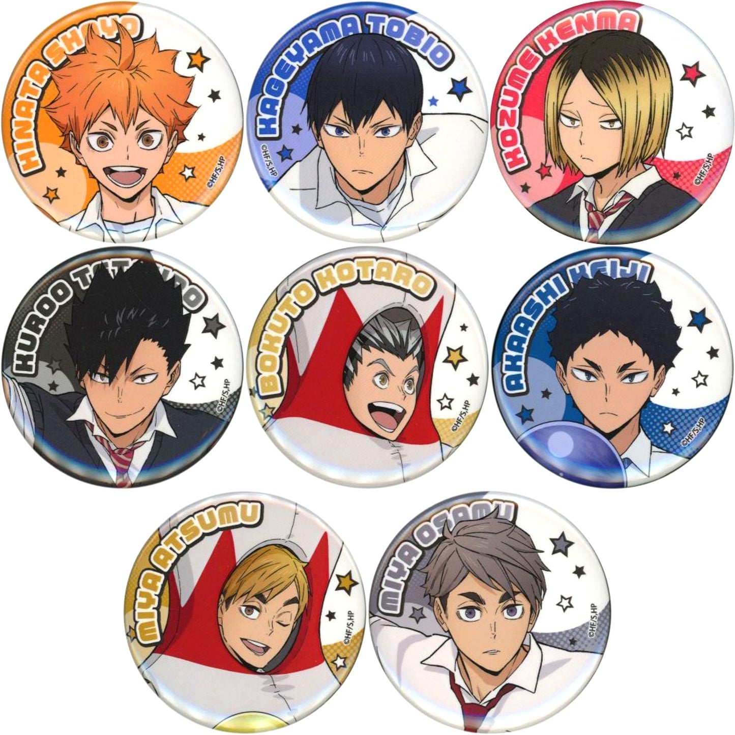 Shoyo Hinata & Others Haikyu!! All 8 Types Set Random Button Round1 Collaboration Ver. Round1 Limited [USED]