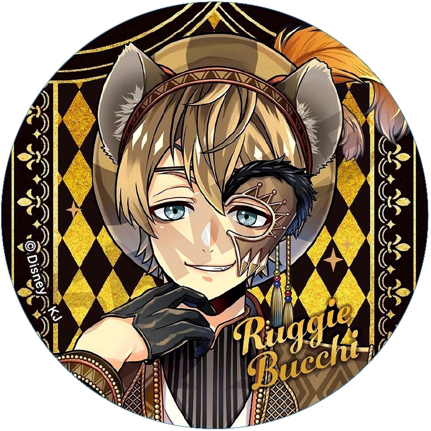 Ruggie Bucchi Disney Twisted-Wonderland Trading Glitter Button Masquerade Dress Ver. [USED]