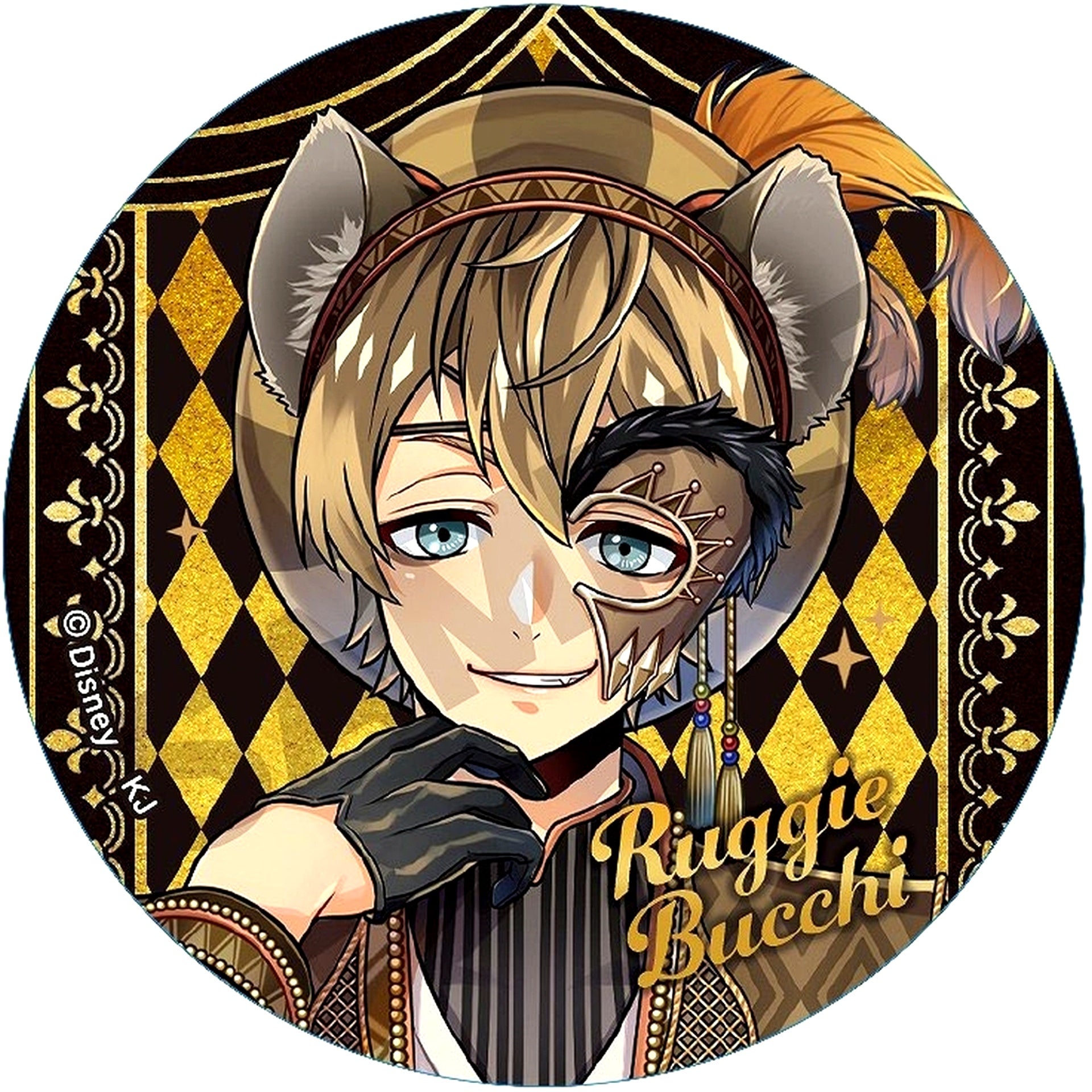 Ruggie Bucchi Disney Twisted-Wonderland Trading Glitter Button Masquerade Dress Ver. [USED]