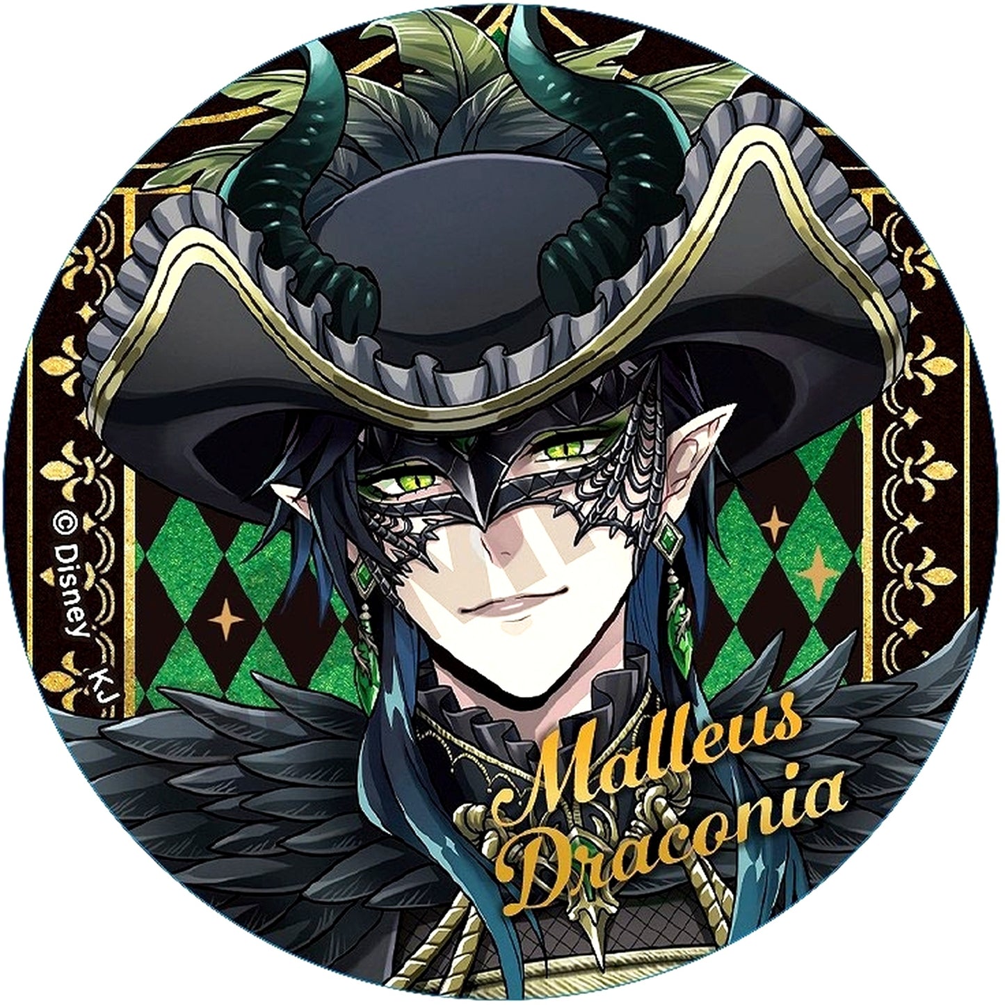 Malleus Draconia Disney Twisted Wonderland Masquerade Dress Ver. Trading Glitter Button [USED]